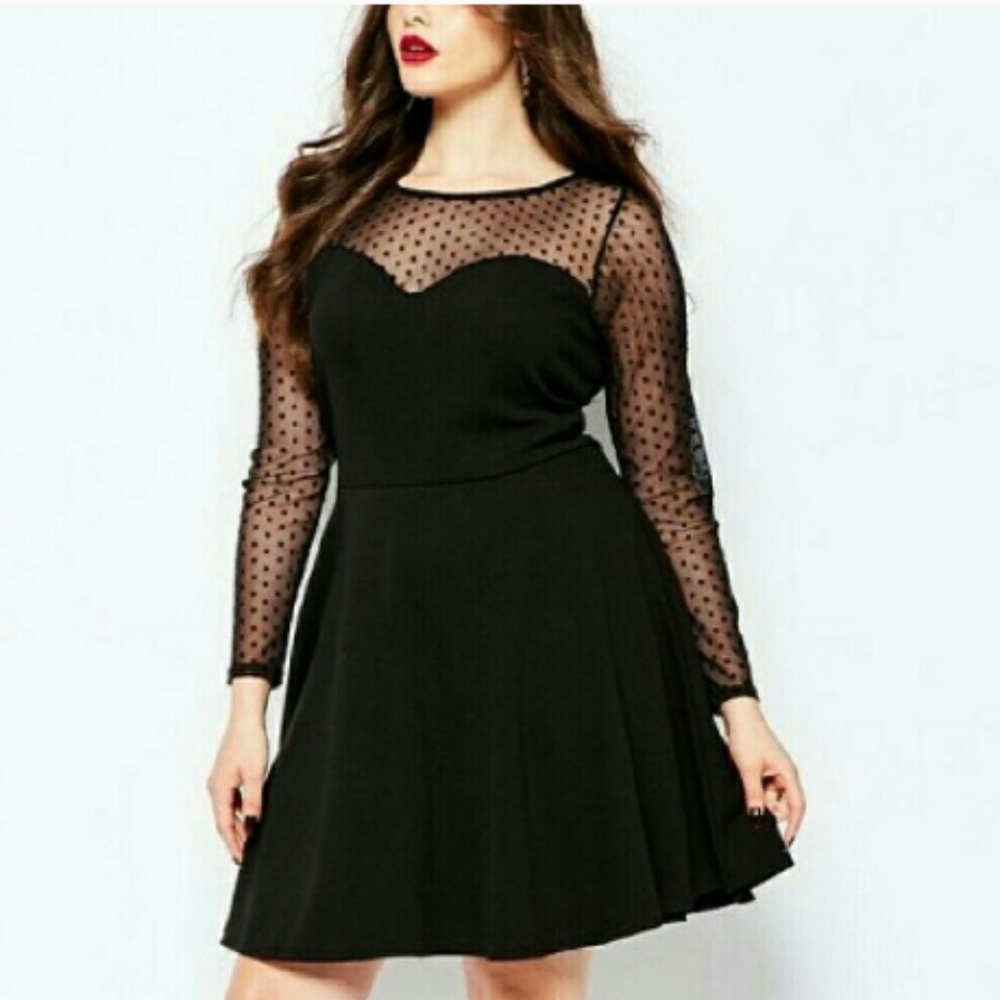 🦄 New Plus Sweetheart Black Dress 🦄